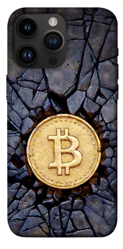 Чехол на Apple iPhone 14 Pro Max (6.7") Bitcoin cracks фото 1 из 1