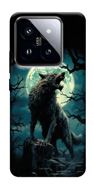 Чохол на Xiaomi 14 Pro Вовк під місяцем фото 1 з 1