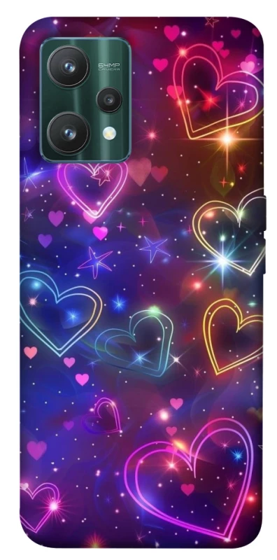 Чохол на Realme 9 Pro Drawn hearts фото 1 з 1