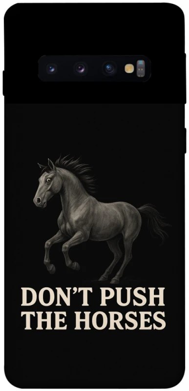 Чохол на Samsung Galaxy S10 Don't push the horses фото 1 з 1