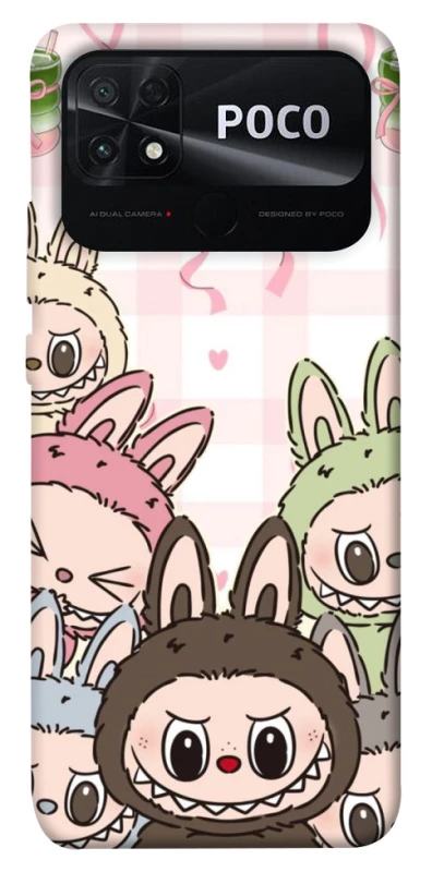 Чохол на Xiaomi Poco C40 All Labubu 2 фото 1 з 1