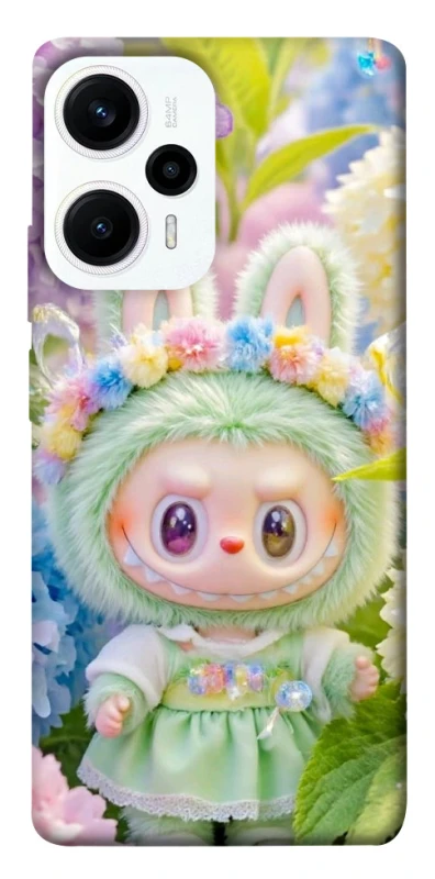 Чохол на Xiaomi Poco F5 / Note 12 Turbo Labubu & Flowers ver.2 фото 1 з 1