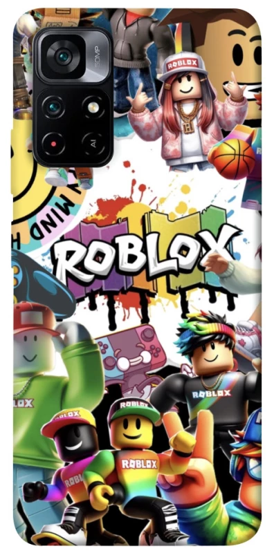Чохол на Xiaomi Poco M4 Pro 5G Roblox Characters Collage фото 1 з 1