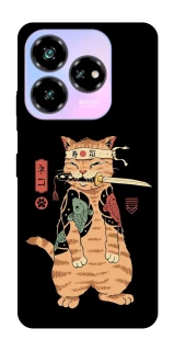 Чохол на ZTE Nubia V60 Desing Кіт-самурай фото 1 з 1