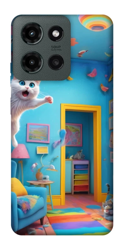 Чохол на Motorola Moto G Power (2025) crazy cat фото 1 з 1