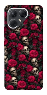 Чехол на TECNO Pova 7 Черепа и розы фото 1 из 1