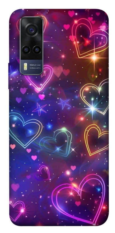 Чохол на Vivo Y53s Drawn hearts фото 1 з 1