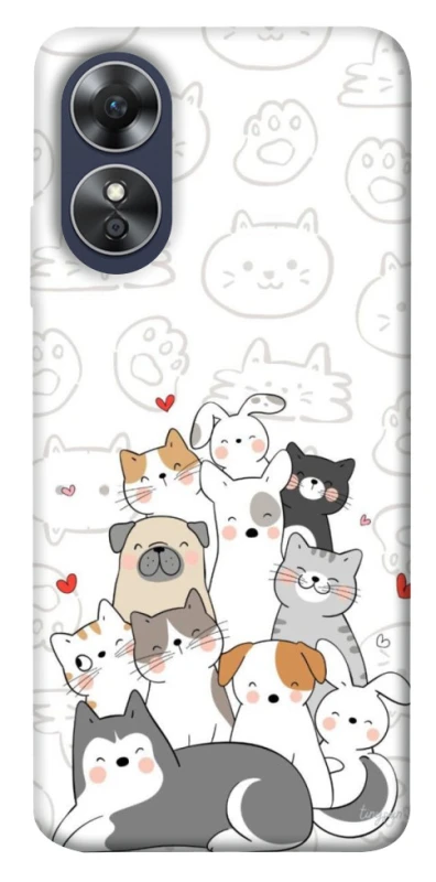 Чохол на Oppo A17 Funny Pets фото 1 з 1