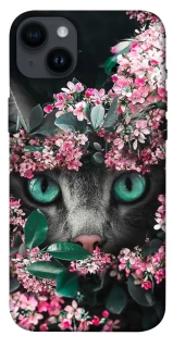Чохол на Apple iPhone 14 Plus (6.7") Кіт в квітах фото 1 з 1