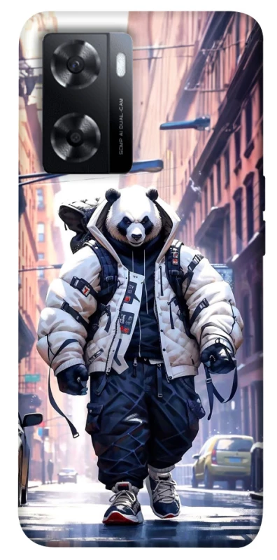 Чехол на Oppo A57s Панда курьер фото 1 из 1