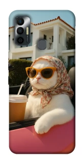 Чехол на TECNO Spark 7 Stylish Cat Cruise фото 1 из 1