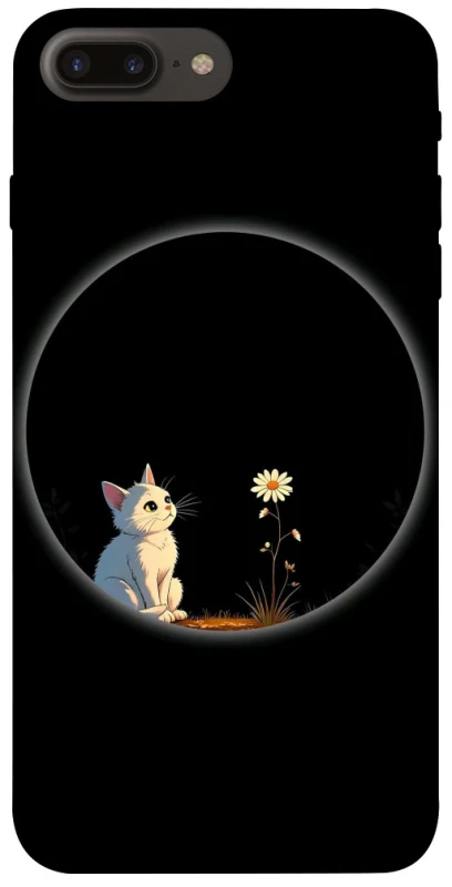 Чохол на Apple iPhone 7 plus / 8 plus Cat and flower фото 1 з 1