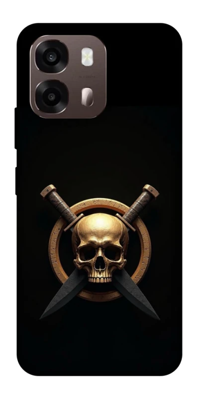 Чохол на Oppo A6 Golden Skull фото 1 з 2