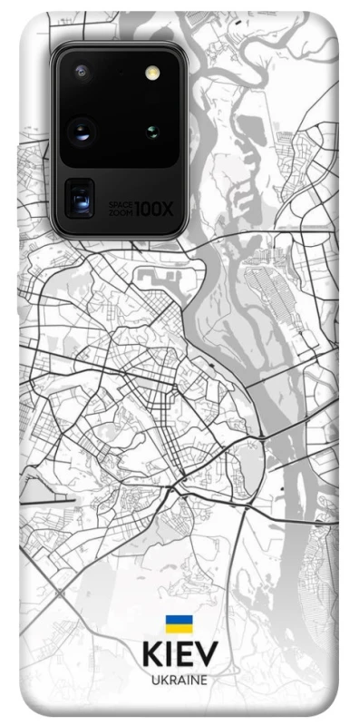 Чохол на Samsung Galaxy S20 Ultra Kiev white map фото 1 з 1