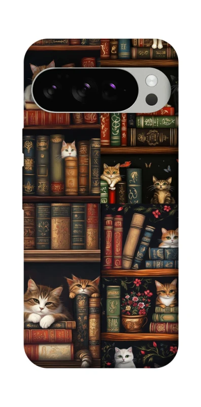 Чехол на Google Pixel 10 Pro Cats & Books фото 1 из 1