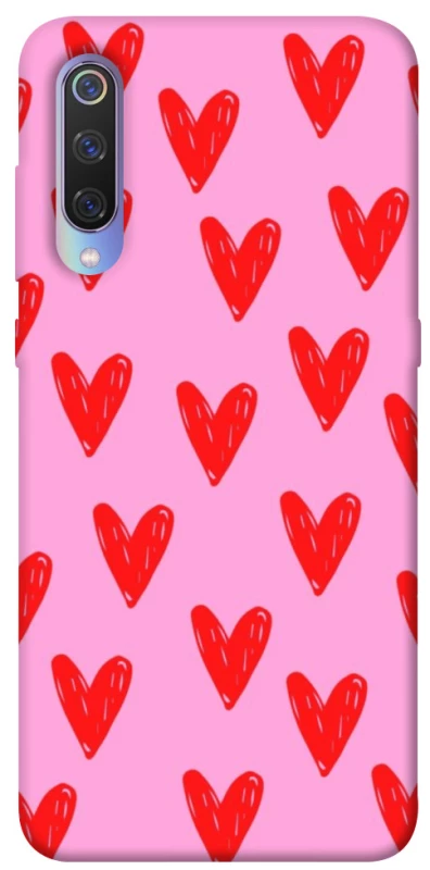 Чехол на Xiaomi Mi 9 Red hearts 2 фото 1 из 1