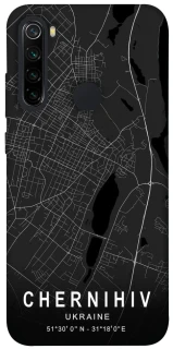 Чохол на Xiaomi Redmi Note 8 Chernihiv map фото 1 з 1