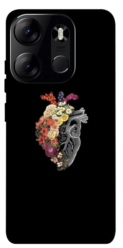 Чохол на Tecno Spark Go 2023 Heart with flowers фото 1 з 1