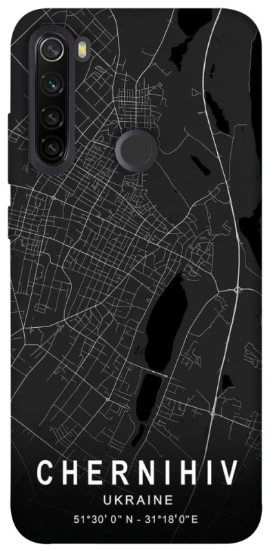 Чехол на Xiaomi Redmi Note 8T Chernihiv map фото 1 из 1
