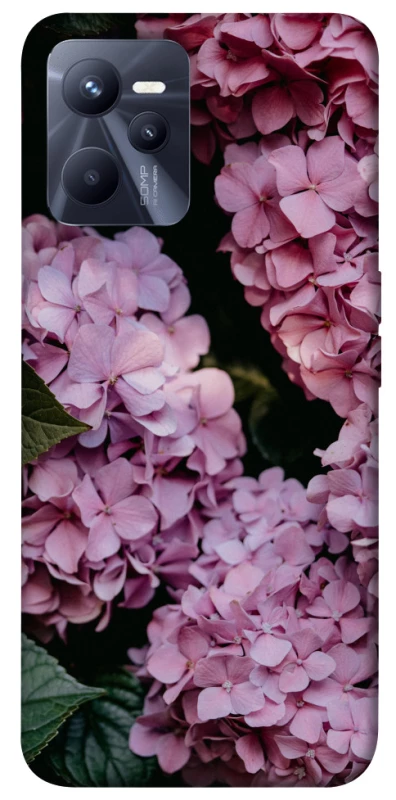 Чехол на Realme C35 Розовые гартензии фото 1 из 1