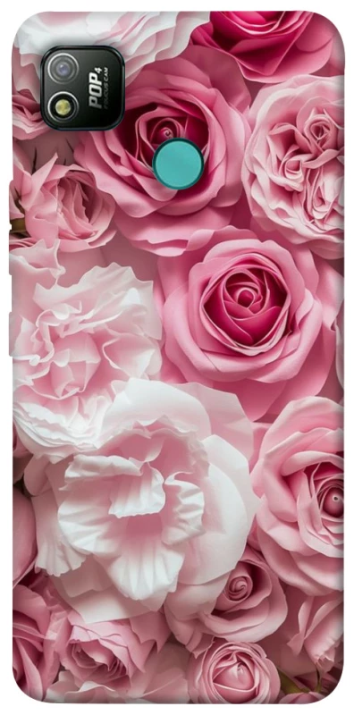 Чехол на TECNO POP 4 Розовые цветы фото 1 из 1