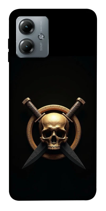 Чохол на Motorola Moto G14 Golden Skull фото 1 з 1