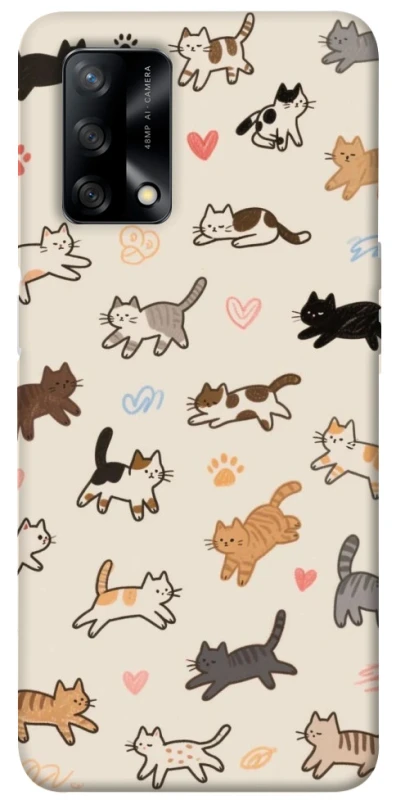 Чохол на Oppo A74 4G Cat style ver.2 фото 1 з 1