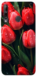 Чохол на Huawei P40 Lite E Червоні тюльпани фото 1 з 1