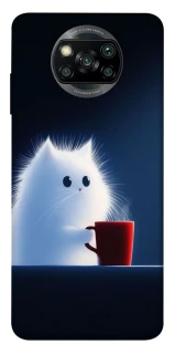 Чехол на Xiaomi Poco X3 NFC / Poco X3 Pro Чехол кот с кофе фото 1 из 1