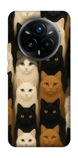 Чехол на Realme 14 Pro Colorful Cat Collage фото 1 Чехол на Realme 14 Pro Colorful Cat Collage фото 1 из 1