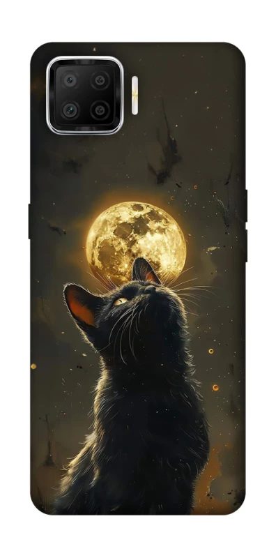 Чохол на Oppo A73 (2017) Кіт під місяцем v2 фото 1 з 1