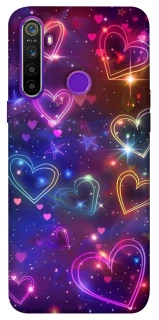 Чохол на Realme 5 Drawn hearts фото 1 з 1