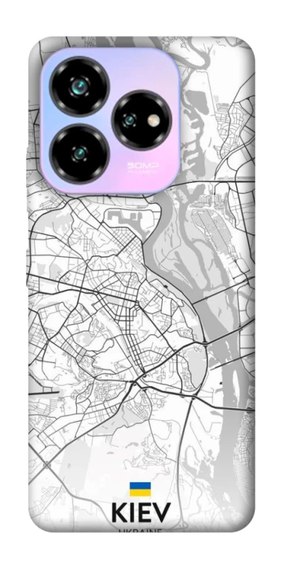 Чехол на ZTE Nubia V60 Desing Kiev white map фото 1 из 1