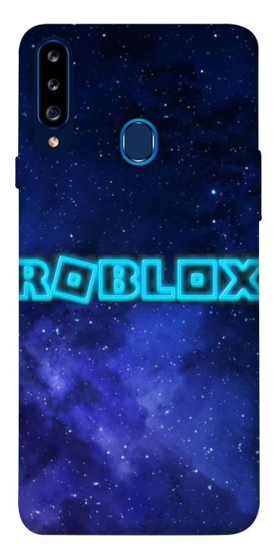 Чохол на Samsung Galaxy A20s Roblox Space Logo Blue фото 1 з 1
