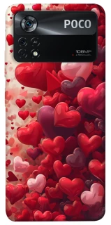 Чохол на Xiaomi Poco X4 Pro 5G Many hearts фото 1 з 1