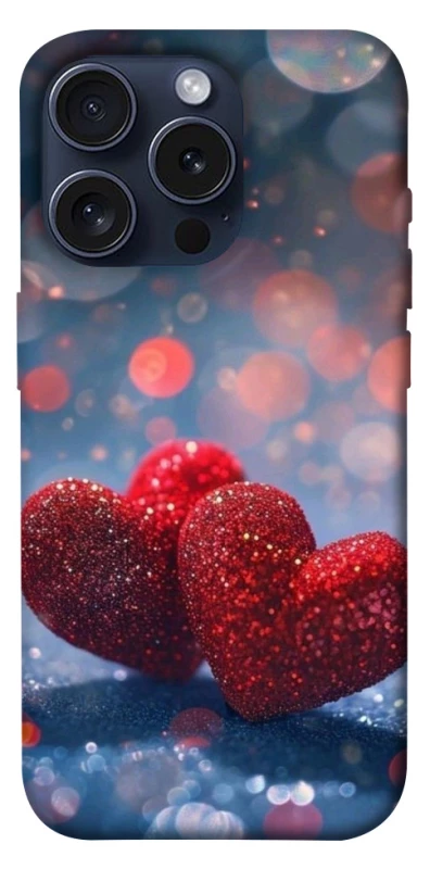Чехол на Apple iPhone 15 Pro (6.1") Red hearts фото 1 из 1