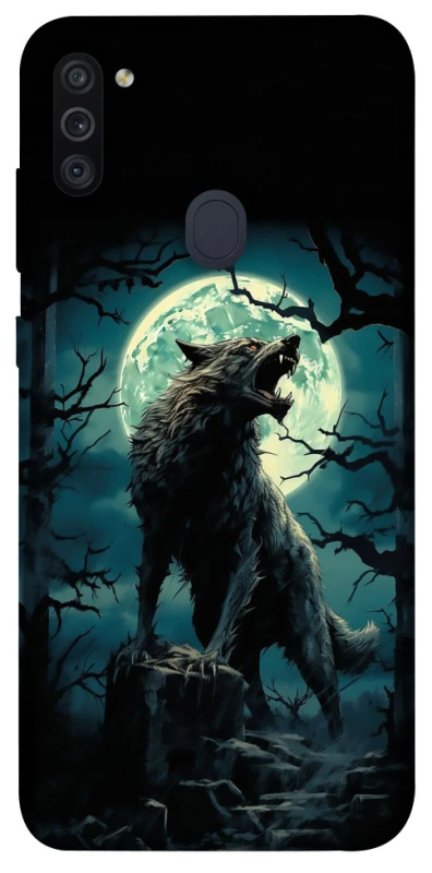 Чохол на Samsung Galaxy M11 Вовк під місяцем фото 1 з 1
