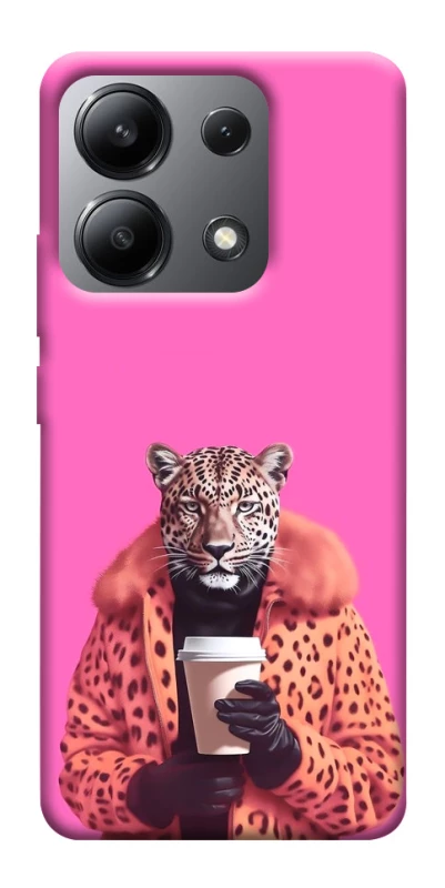 Чохол на Xiaomi Redmi Note 13 4G Леопард з кавою фото 1 з 1