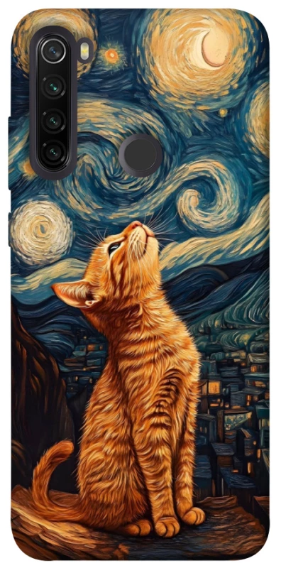 Чохол на Xiaomi Redmi Note 8T van gogh cat фото 1 з 1