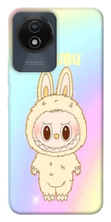 Чехол на Vivo Y02 Fluffy Rainbow Labubu фото 1 из 1