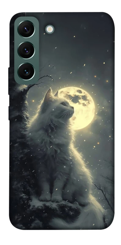 Чохол на Samsung Galaxy S22 Кіт під місяцем фото 1 з 1