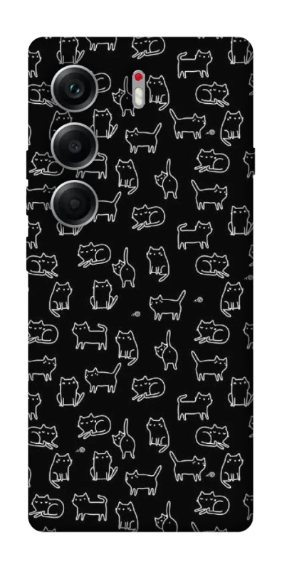 Чохол на Tecno Camon 40 Black Cats фото 1 з 1