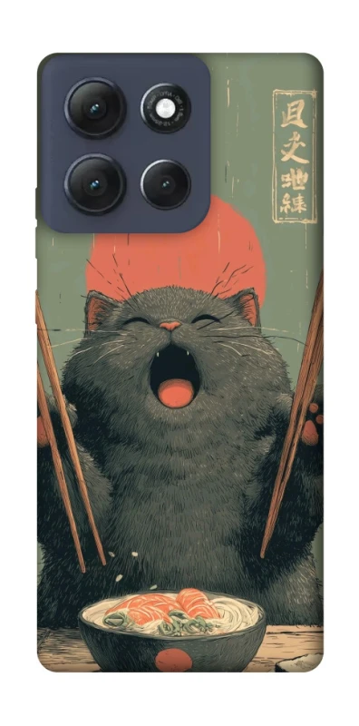 Чохол на Motorola Moto G86 Power Hungry Cat фото 1 з 1