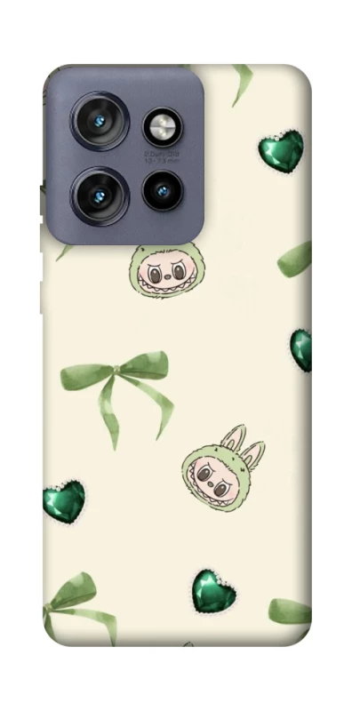 Чохол на Motorola Edge 50 Neo Labubu Green Heart фото 1 з 1