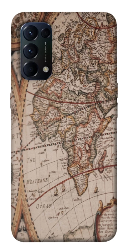 Чехол на Oppo Reno 5 4G Карта путешествий фото 1 из 1