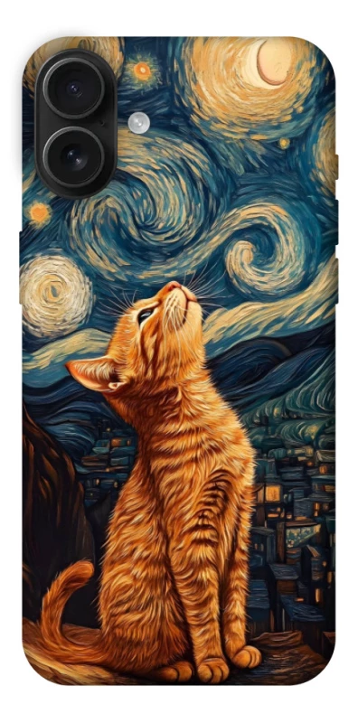 Чехол на Apple iPhone 16 Plus van gogh cat фото 1 из 1