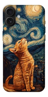 Чехол на Apple iPhone 16 Plus van gogh cat фото 1 из 1