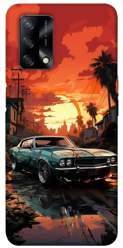 Чехол на Oppo A74 4G Car at sunset фото 1 из 1