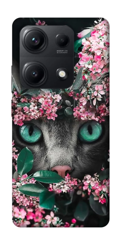 Чохол на Xiaomi Redmi Note 14S Кіт в квітах фото 1 з 1