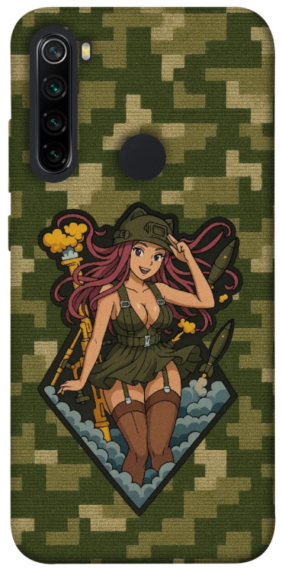 Чохол на Xiaomi Redmi Note 8 Military Waifu фото 1 з 1